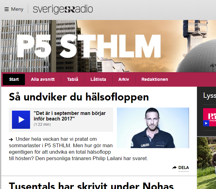 Sveriges Radio P5 Sthlm: Så undviker du hälsofloppen