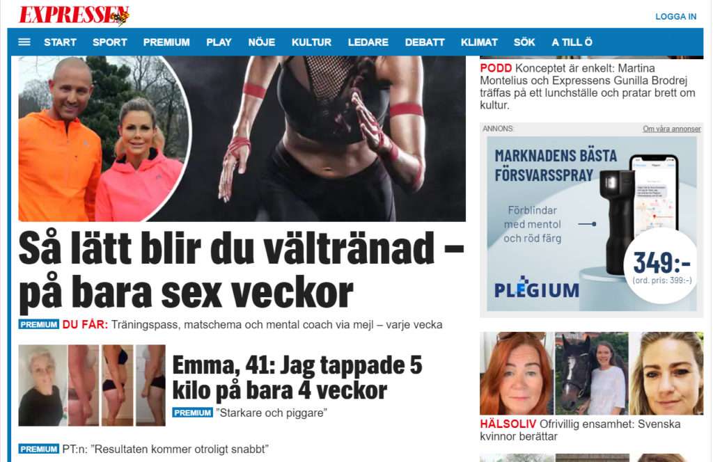 Expressen: Så lätt blir du vältränad på bara sex veckor